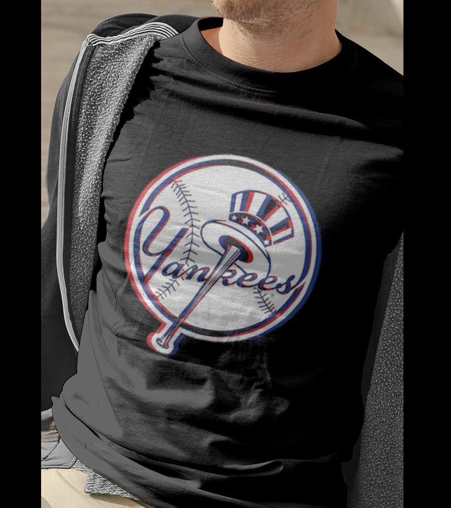 New York Yankees MLB 2026 Glitch Yankees Baseball T-Shirt