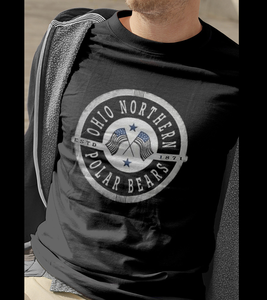 Ohio Northern Polar Bears Estd 1871 USA Stars And Flags T-Shirt