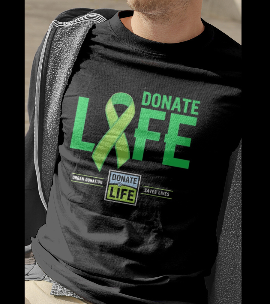 Donate Life Ribbon Organ Donation Saves Lives T-Shirt