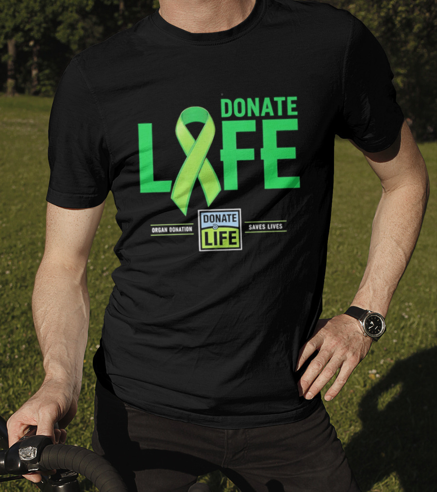 Donate Life Ribbon Organ Donation Saves Lives T-Shirt