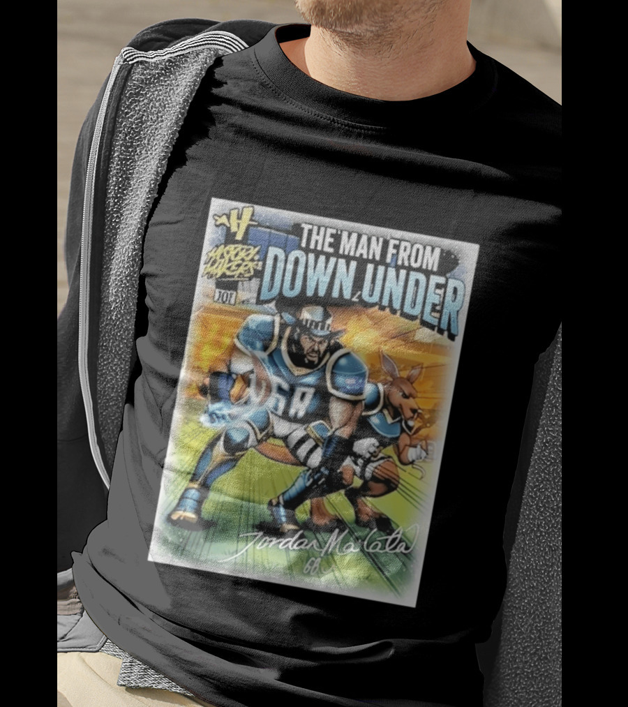 The Man From Down Under Jordan Mailata 68 Gridiron Kangaroo Philadelphia Eagles T-Shirt