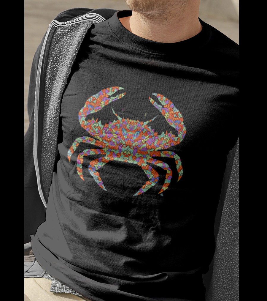 S Vibrant Mosaic Crab T-Shirt