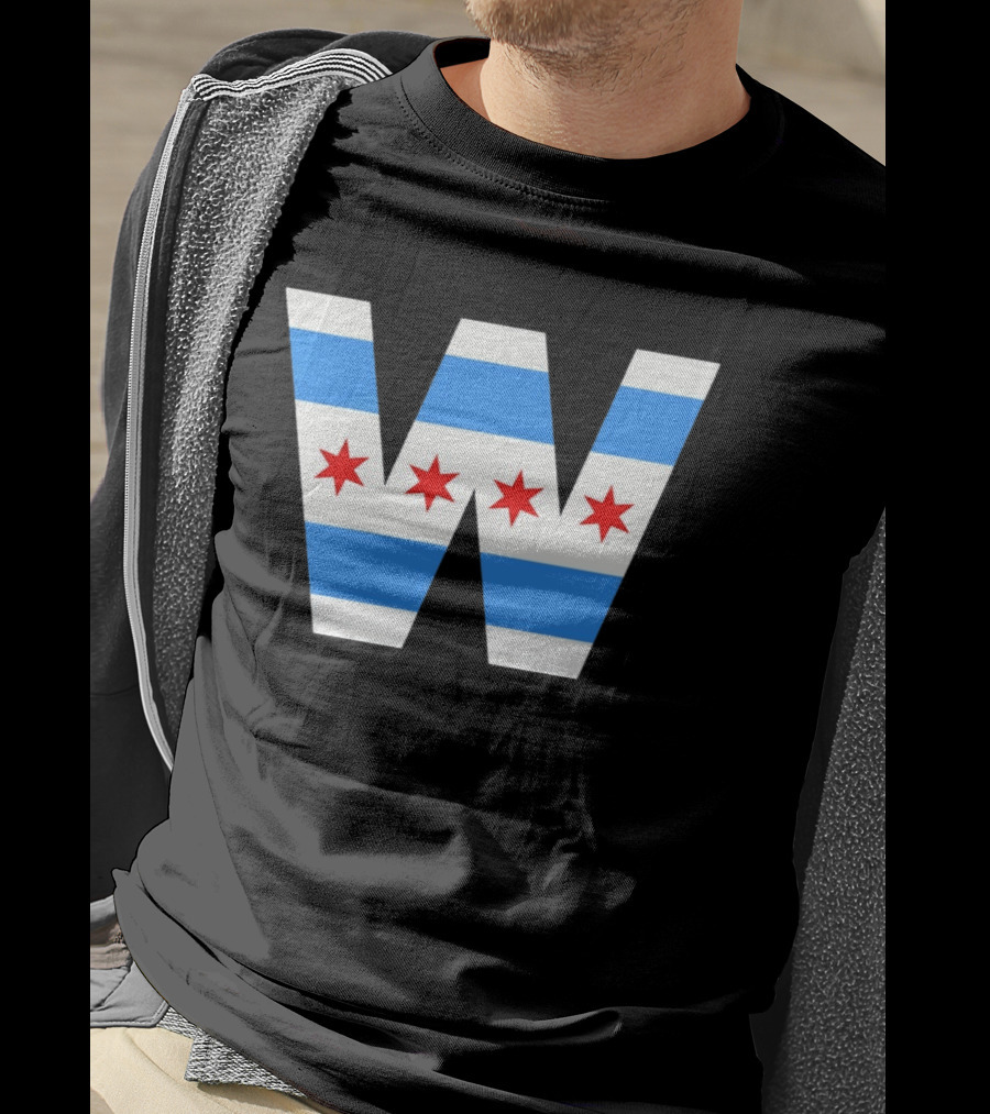 The W Chicago Cubs MLB Baseball 2026 Flag T-Shirt