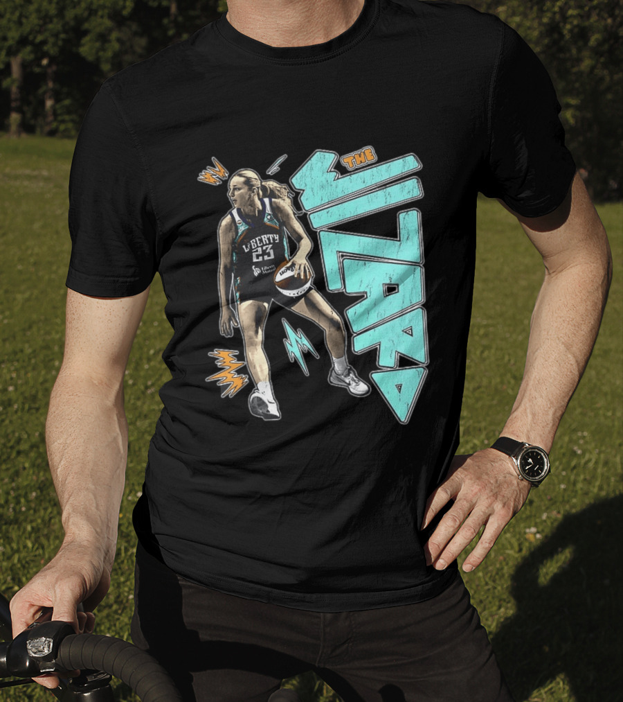 New York Liberty WNBA The Wizard Marine Johannès 23 Basketball T-Shirt