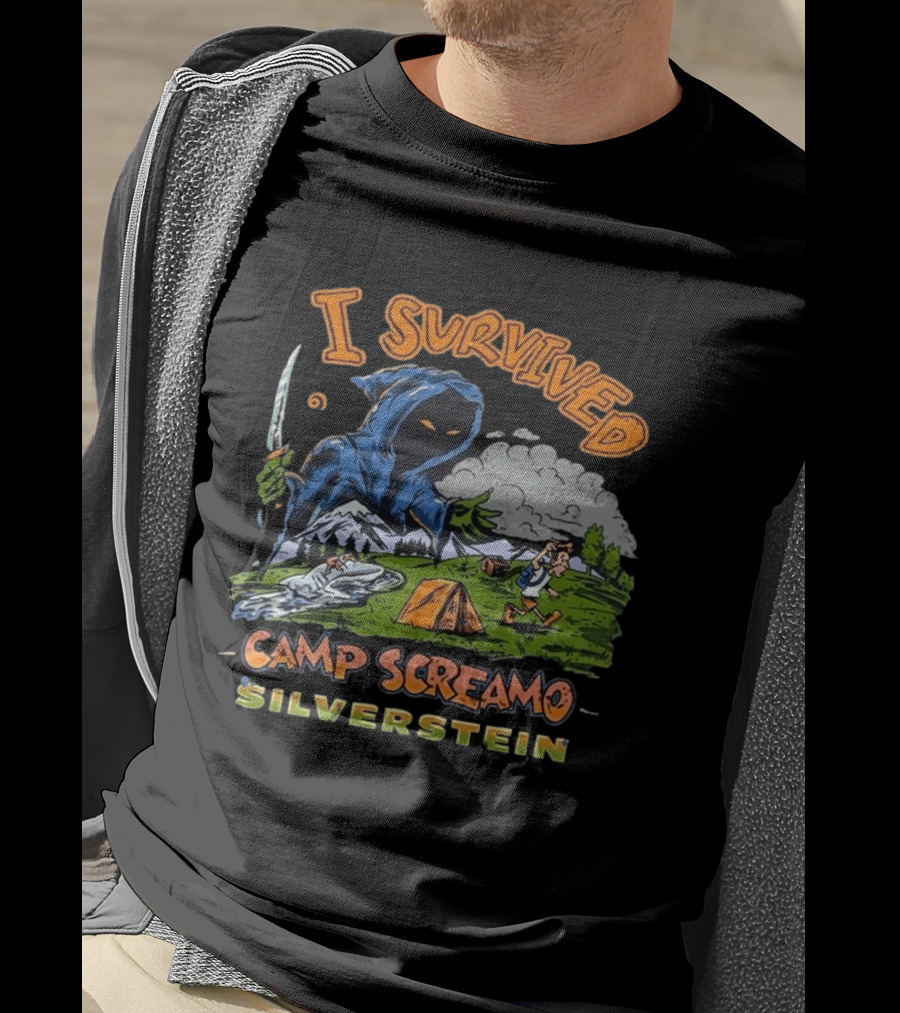 Silverstein I Survived Camp Screamo Tour 2026 North America Camping Adventure T-Shirt