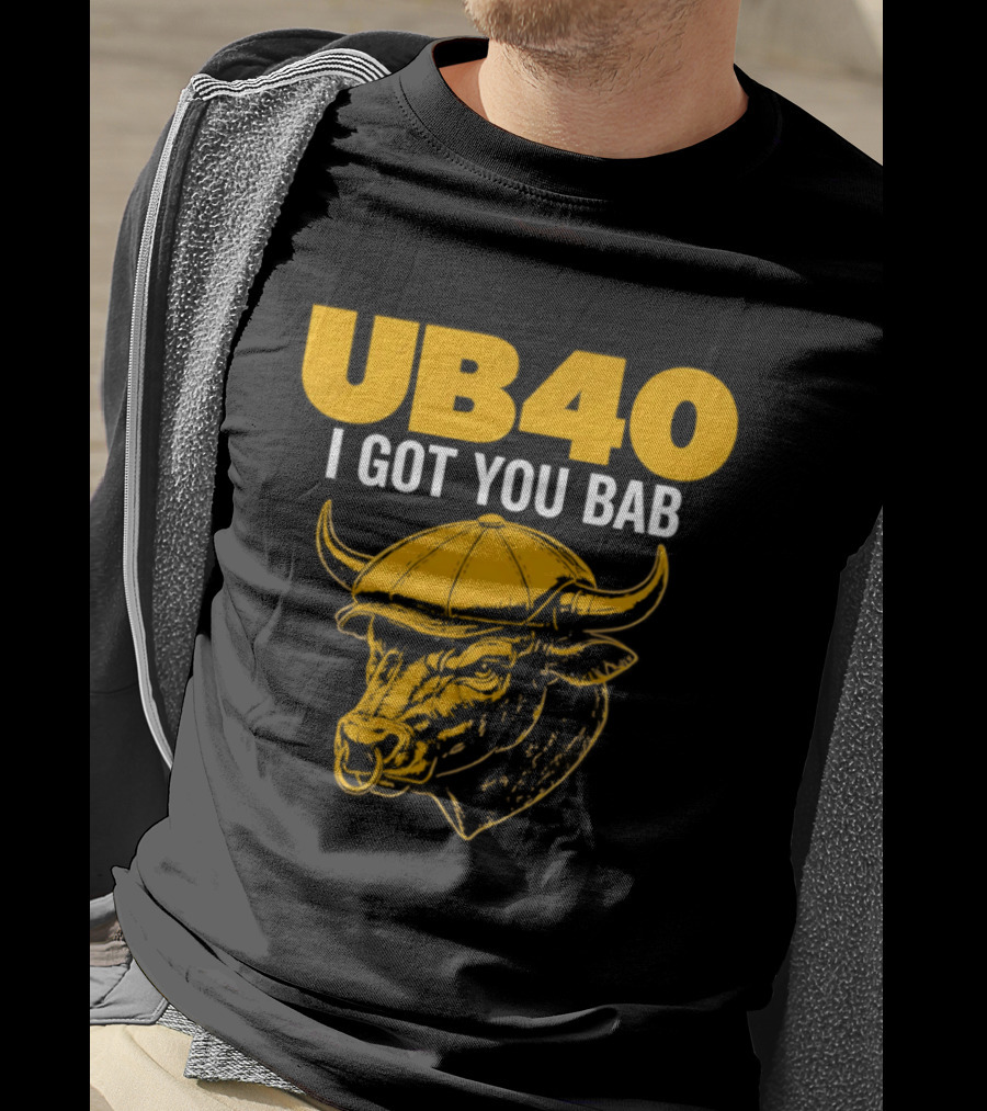 UB40 I Got You Bab With Bull Graphic In Yellow And White T-Shirt