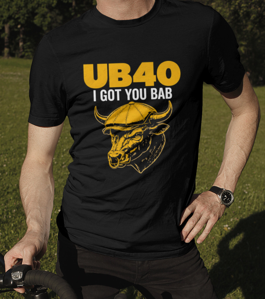 UB40 I Got You Bab With Bull Graphic In Yellow And White T-Shirt