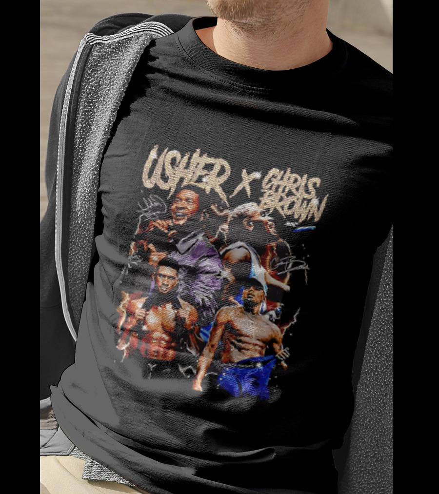 Usher X Chris Brown Singing Performing Collaboration T-Shirt