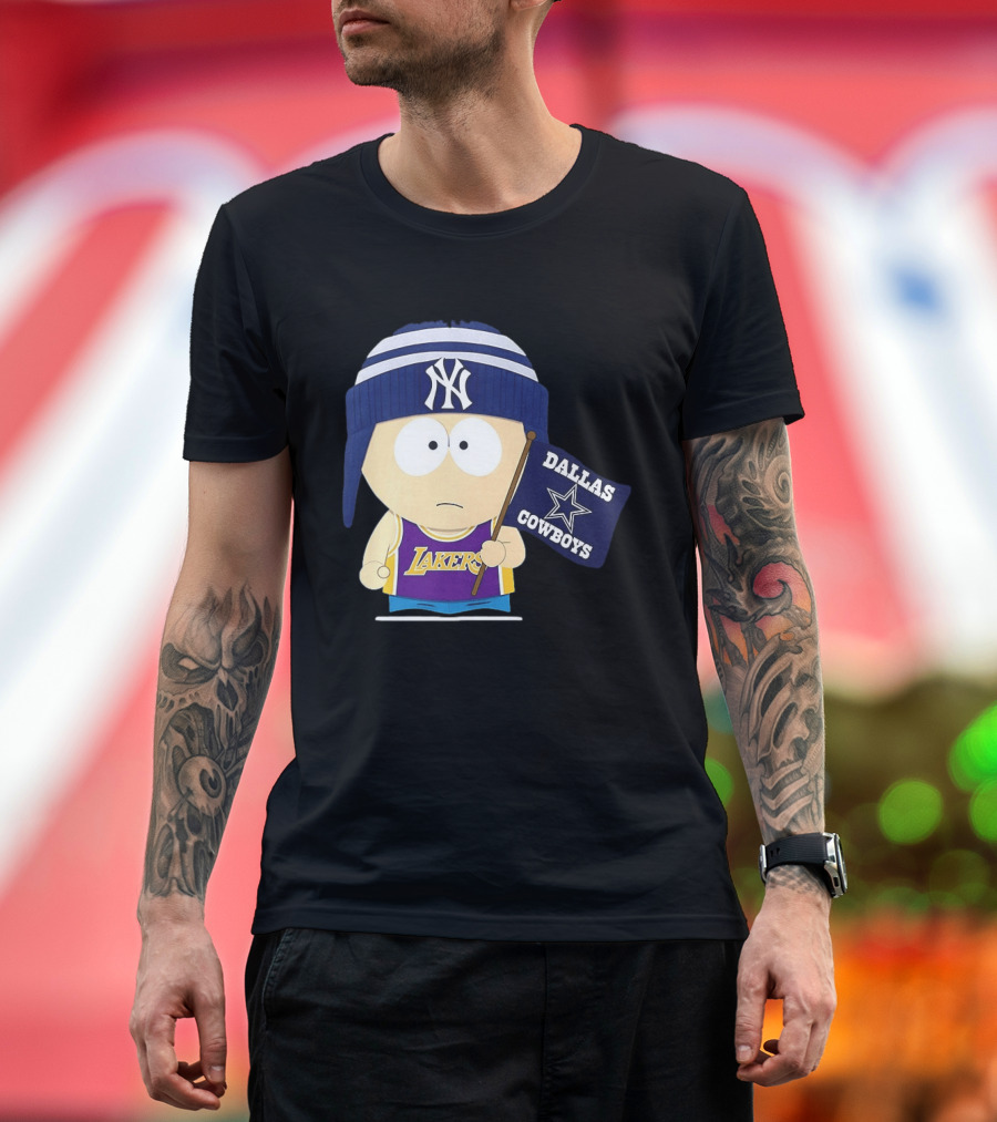 Stan Marsh Lakers Dallas Cowboys Flag Yankees Hat T-Shirt