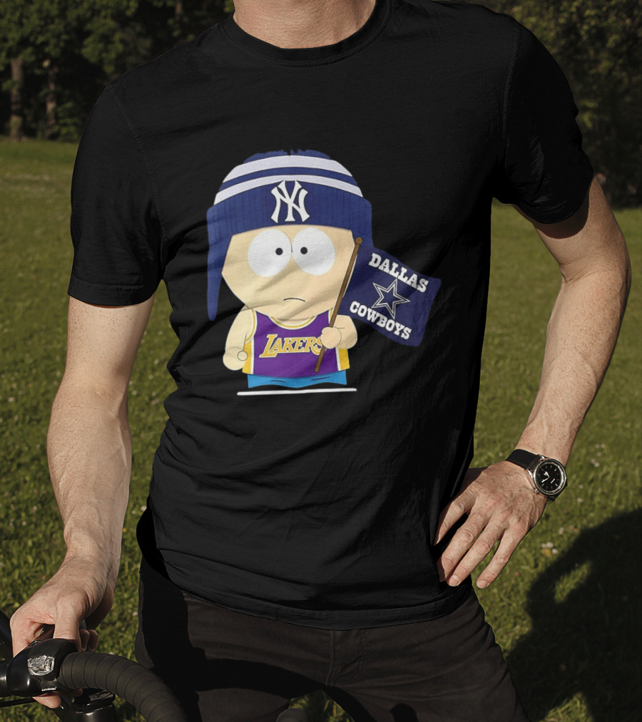 Stan Marsh Lakers Dallas Cowboys Flag Yankees Hat T-Shirt