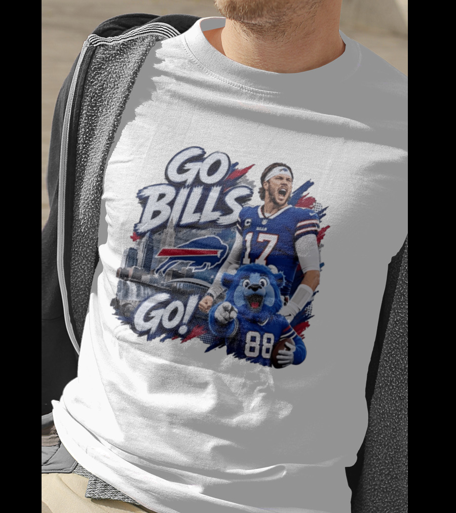 Go Bills Josh Allen Number 17 Buffalo Bills Fan T-Shirt