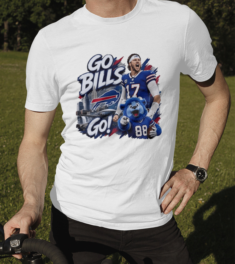 Go Bills Josh Allen Number 17 Buffalo Bills Fan T-Shirt