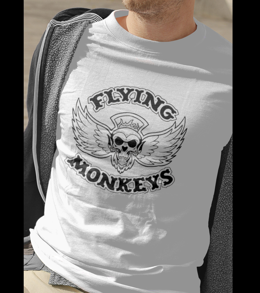 Flying Monkeys Winged Crown Skull T-Shirt