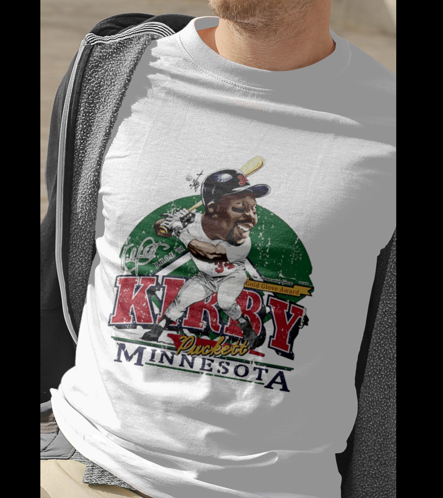 Kirby Puckett Minnesota Gold Glove Award Bruce Stark Collection T-Shirt