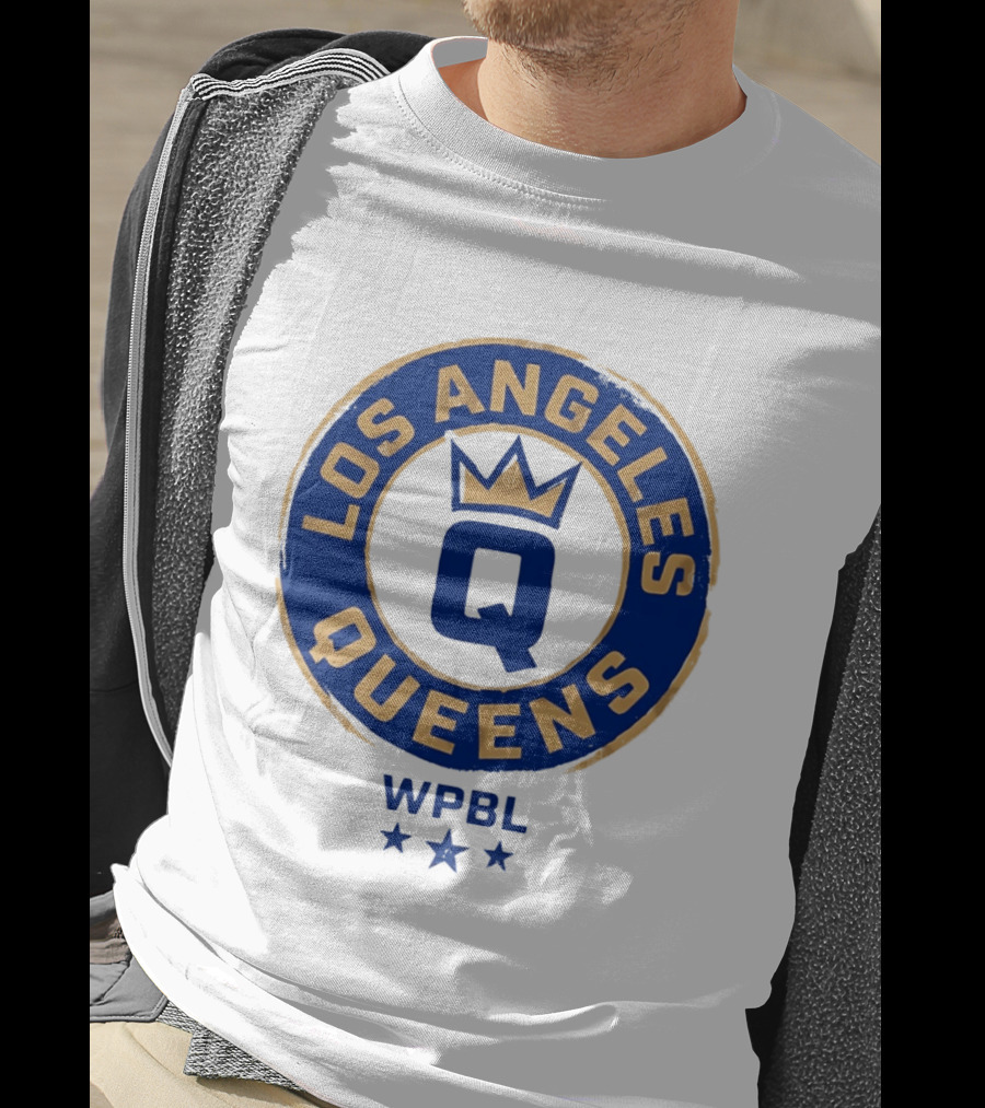 Los Angeles Queens WPBL Women's Professional Basketball League Crest T-Shirt