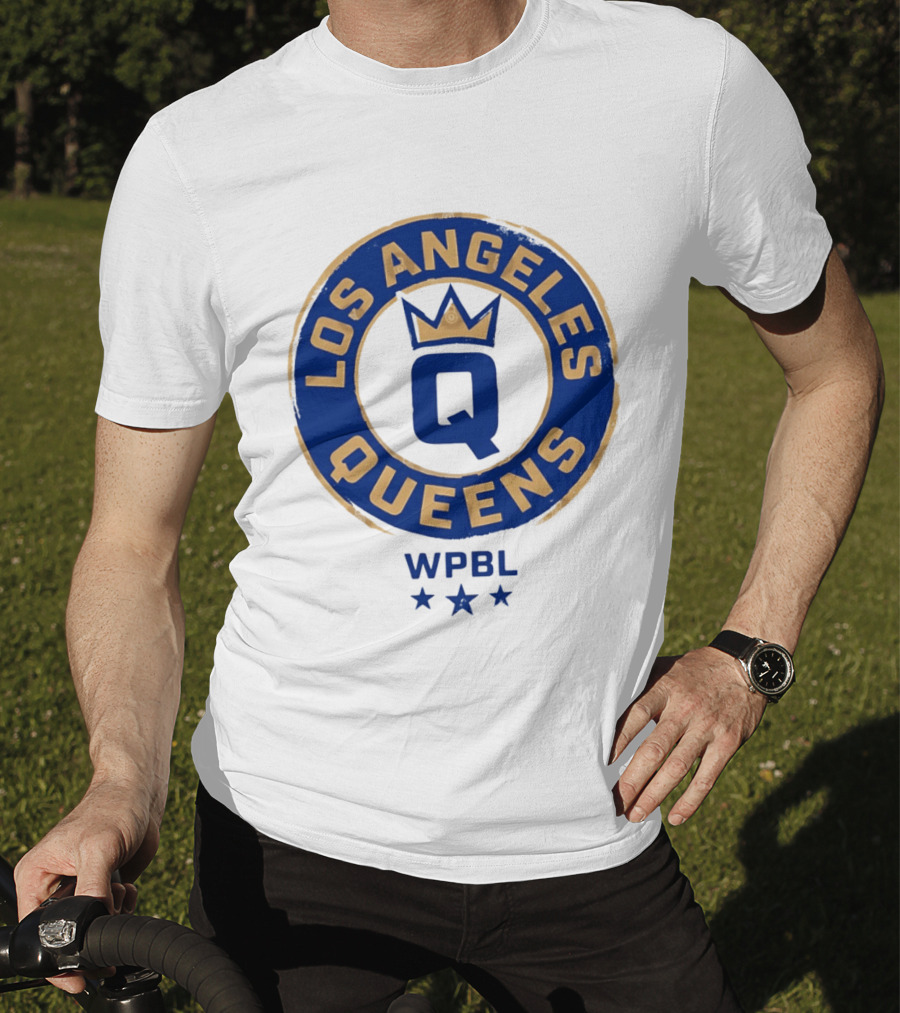 Los Angeles Queens WPBL Women's Professional Basketball League Crest T-Shirt
