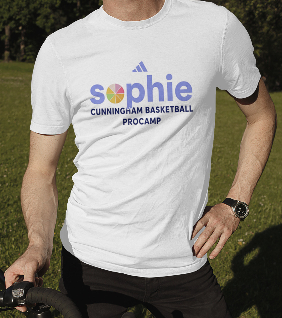Sophie Cunningham Basketball Procamp Adidas Multi Color Wheel T-Shirt