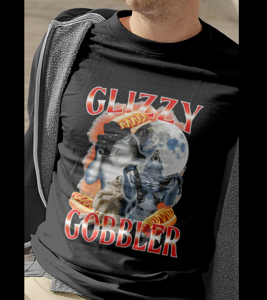 Glizzy Gobbler Wolf Moon Hot Dog Meme T-Shirt