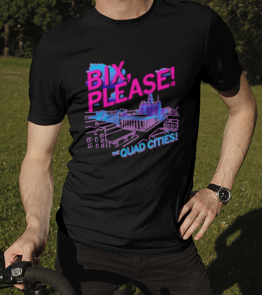 Bix Please The Quad Cities Skyline Retro Aesthetic T-Shirt