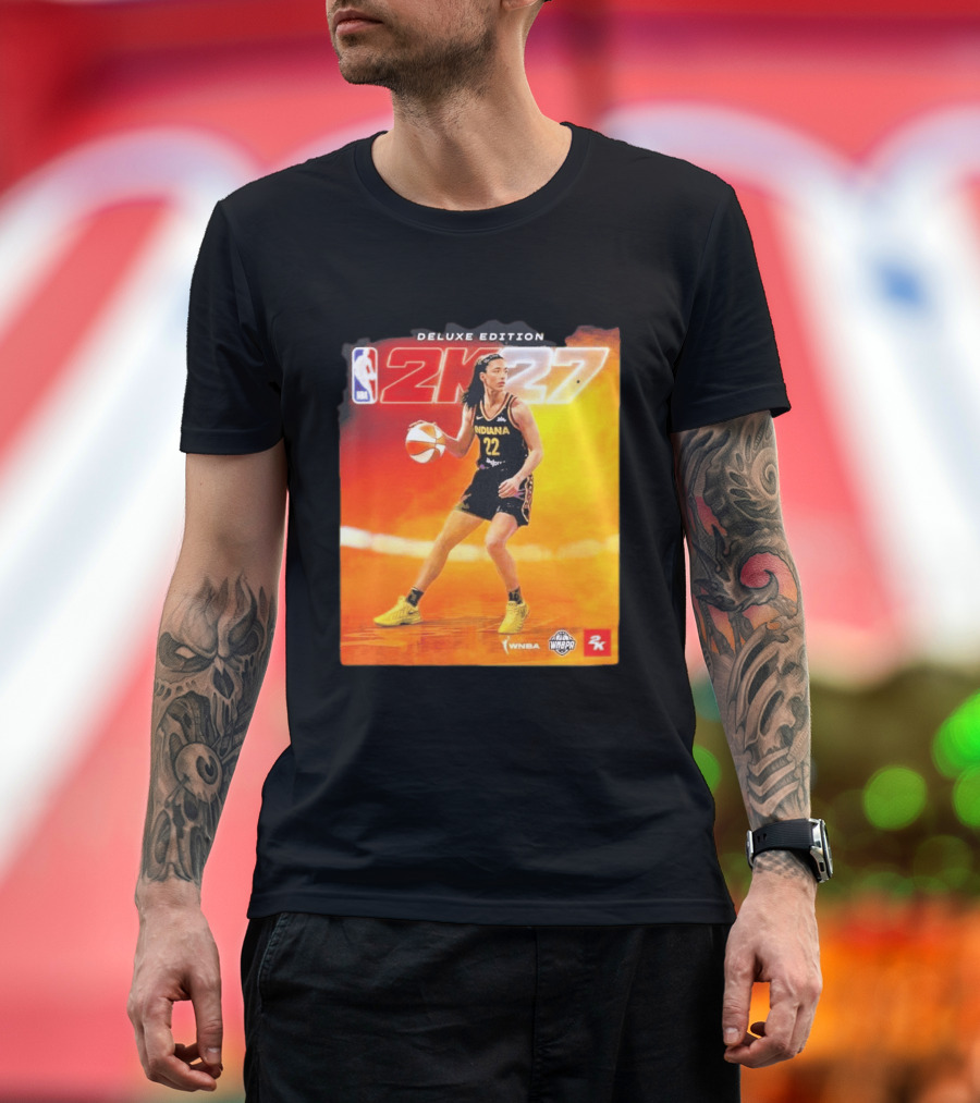 WNBA Caitlin Clark Indiana Fever NBA 2K27 Deluxe Edition Cover Athlete T-Shirt