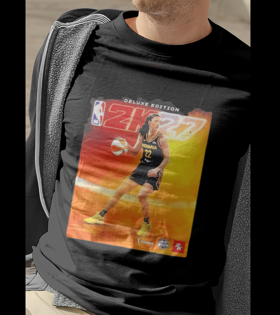 WNBA Caitlin Clark Indiana Fever NBA 2K27 Deluxe Edition Cover Athlete T-Shirt