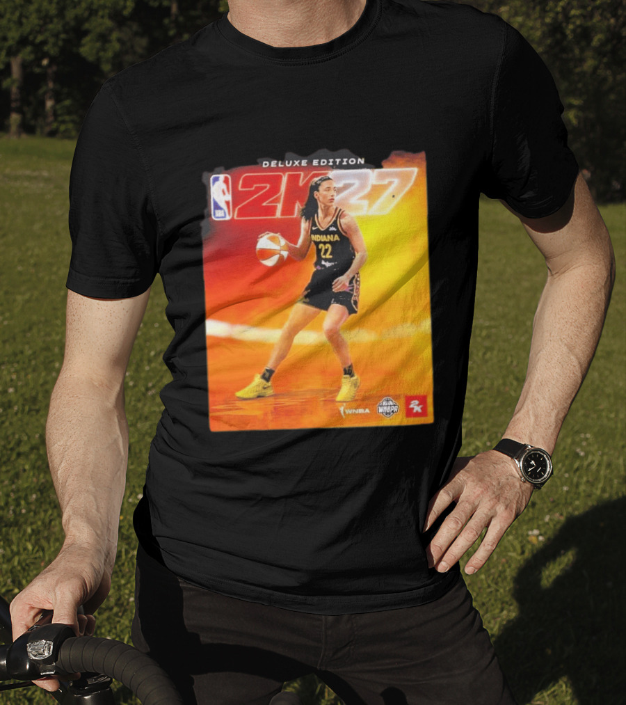 WNBA Caitlin Clark Indiana Fever NBA 2K27 Deluxe Edition Cover Athlete T-Shirt
