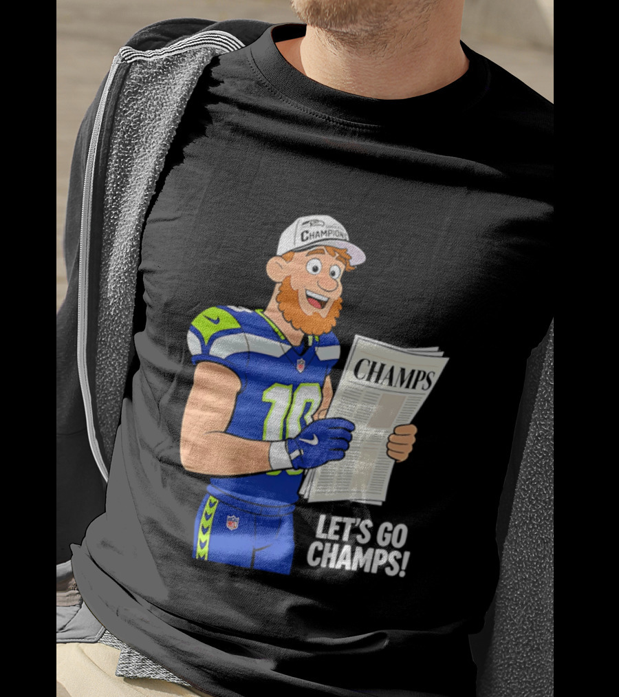 Champs Let's Go Champs Seattle Seahawks Football Fan Celebration T-Shirt
