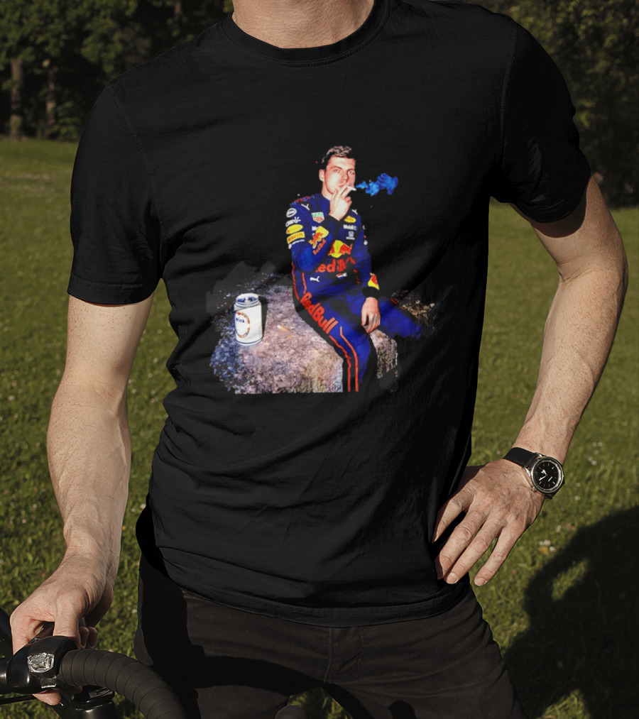 Max Verstappen Red Bull Racing Formula 1 Driver Smoking Racing Suit T-Shirt