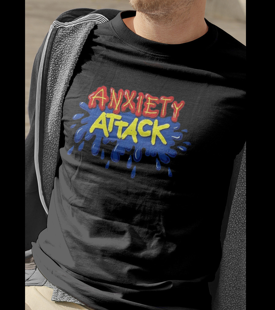 Anxiety Attack Mental Health Awareness Cartoon T-Shirt