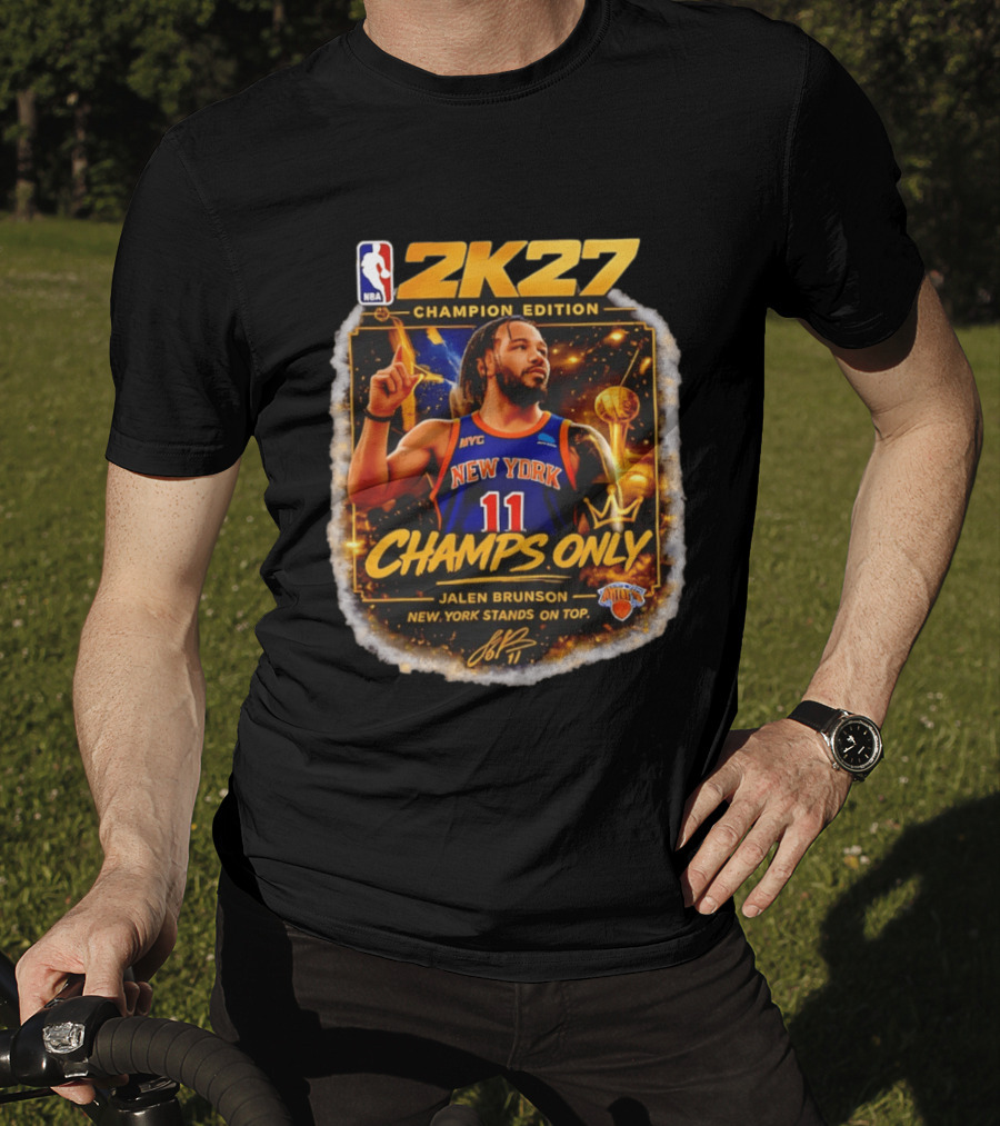 NBA 2K27 Champion Edition Jalen Brunson New York Knicks Champs Only T-Shirt