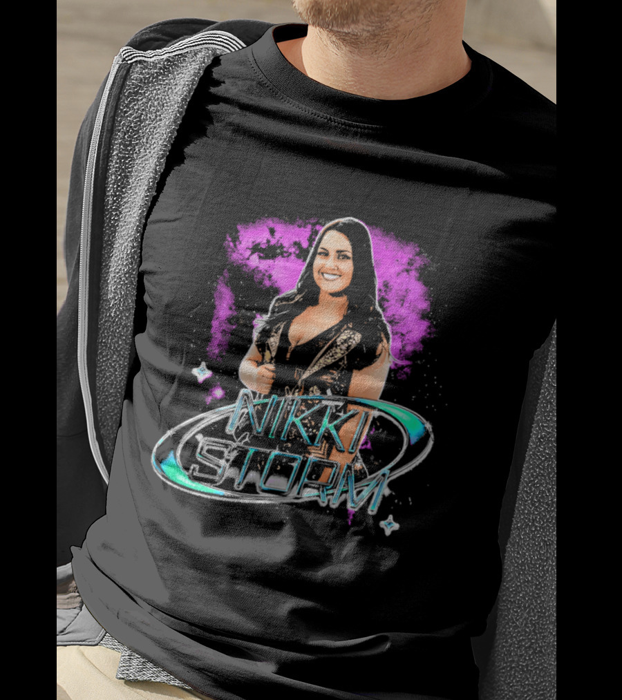 Nikki Storm Wrestling Pink And Teal Comic T-Shirt
