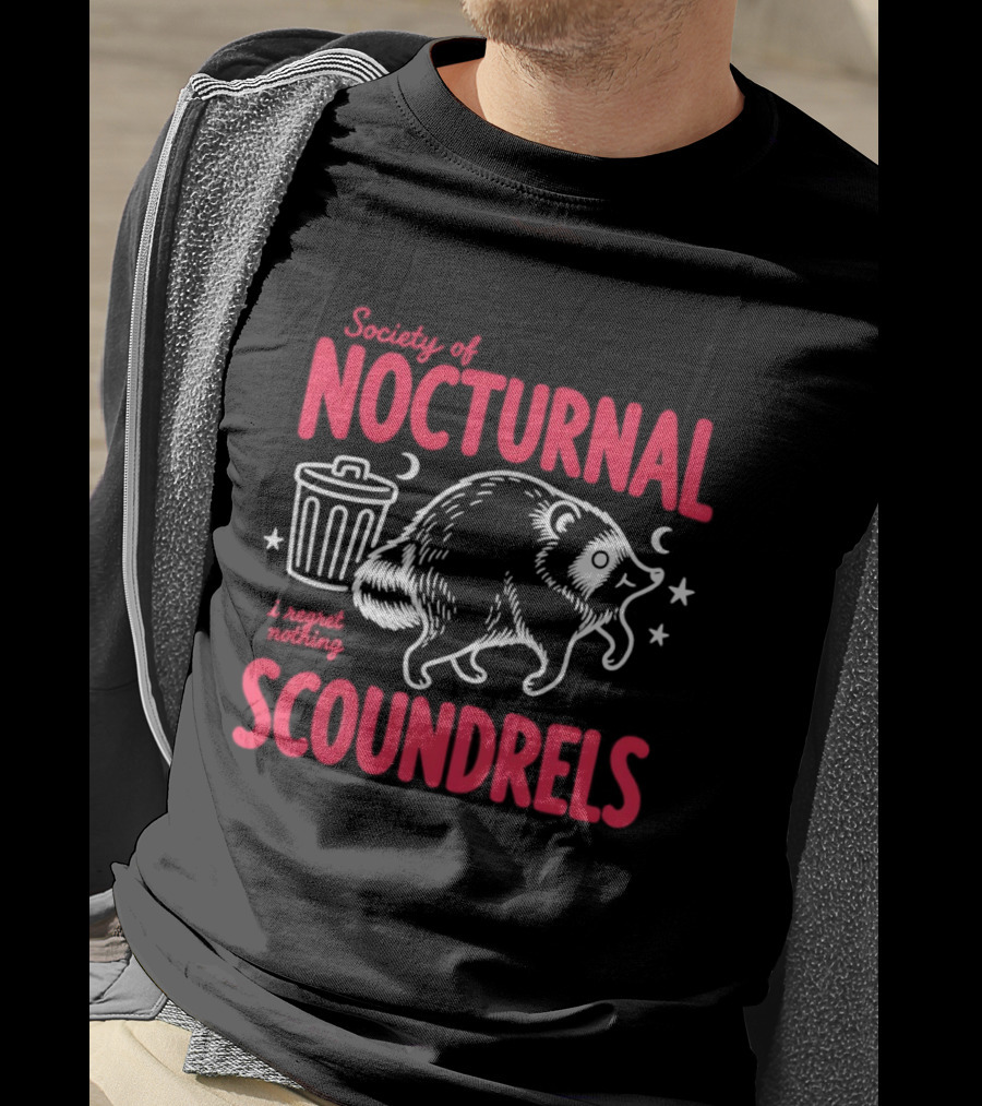Society Of Nocturnal Scoundrels I Regret Nothing Raccoon T-Shirt