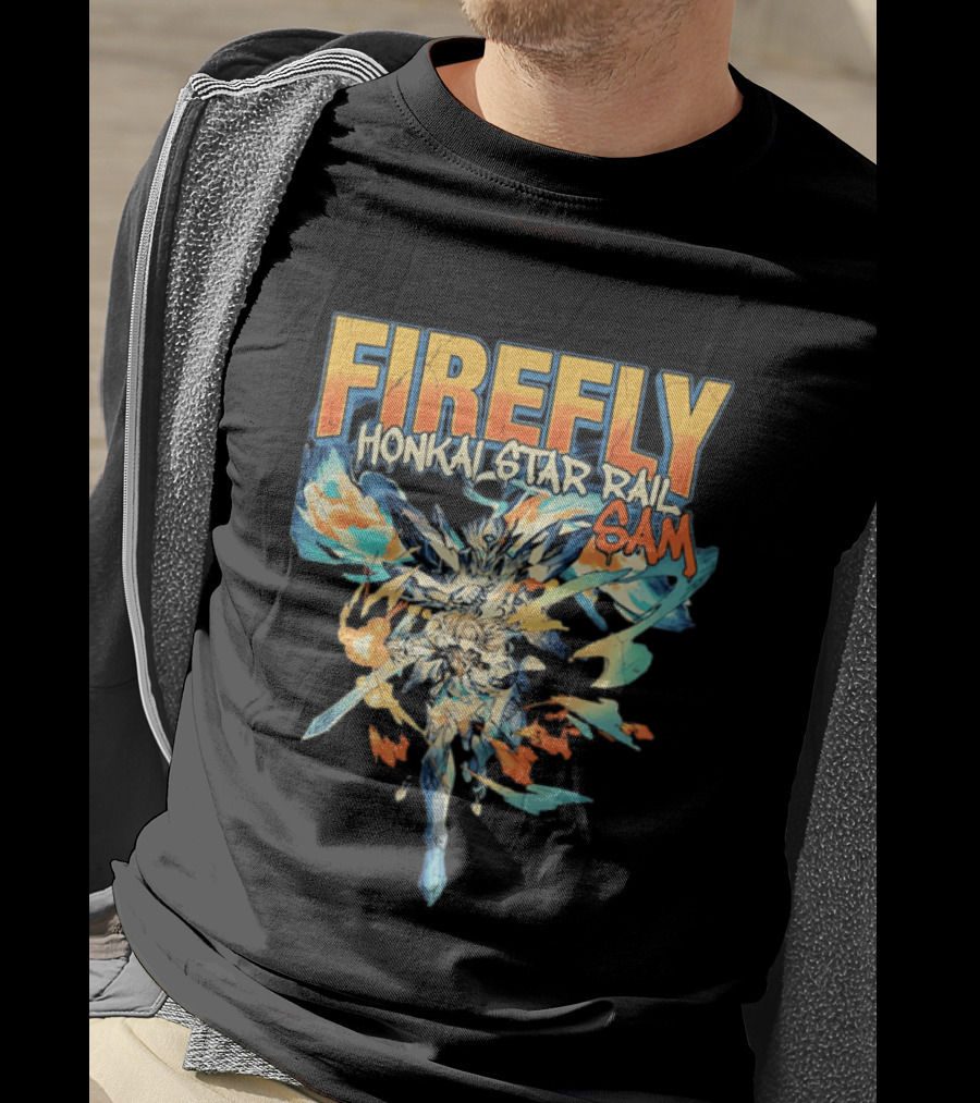 Firefly Honkai Star Rail Sam Explosive Art Style And Dynamic Characters T-Shirt