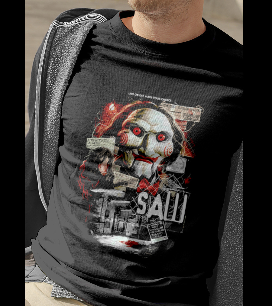 Live Or Die Make Your Choice Saw I Want To Play A Game Sometimes You See More With Your Eyes Shut X Marks The Spot T-Shirt