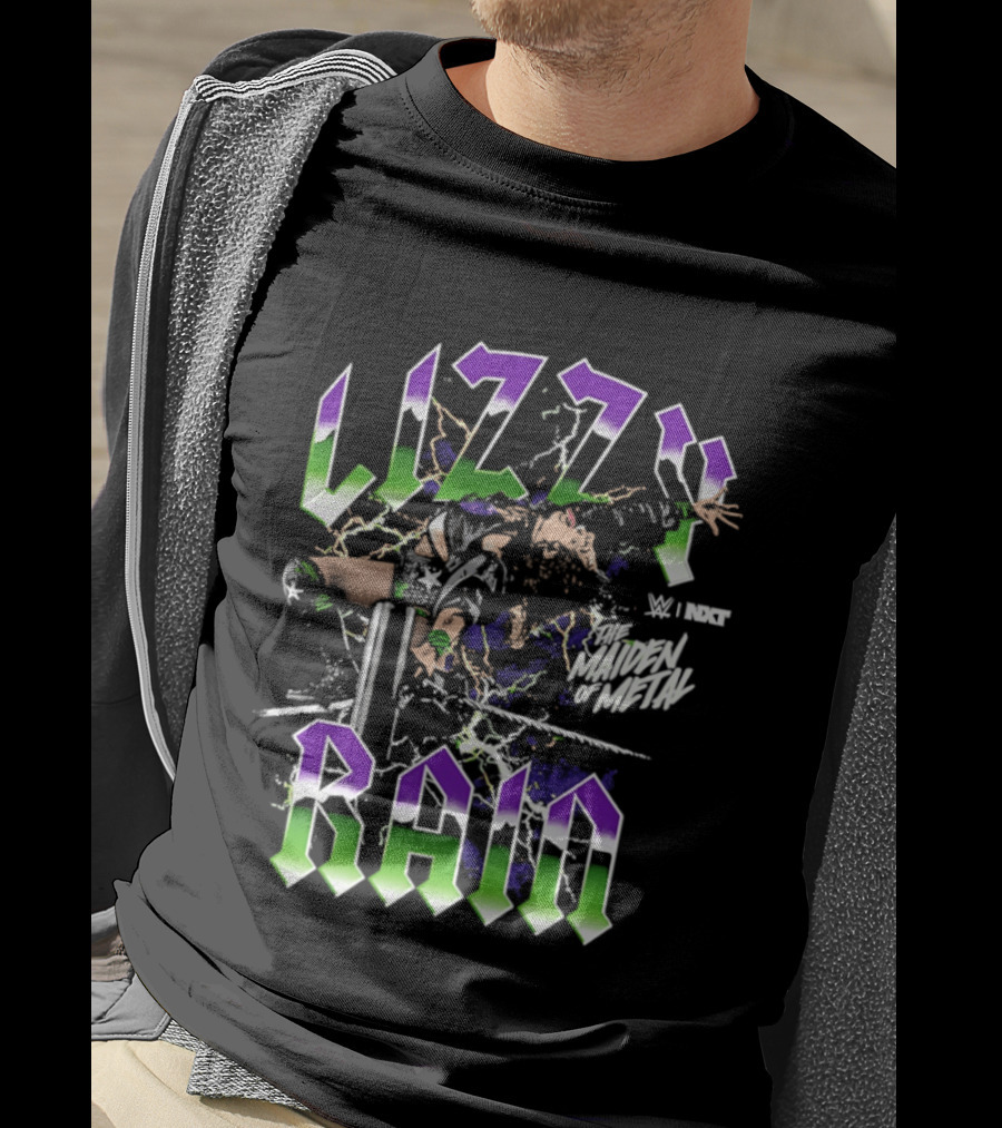 Lizzy Rain NXT The Maiden Of Metal WWE Floral Power T-Shirt