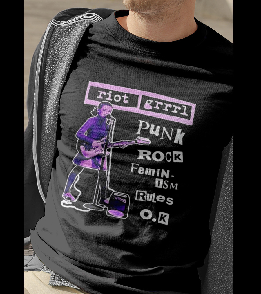 Riot Grrrl Punk Rock Feminism Rules OK T-Shirt