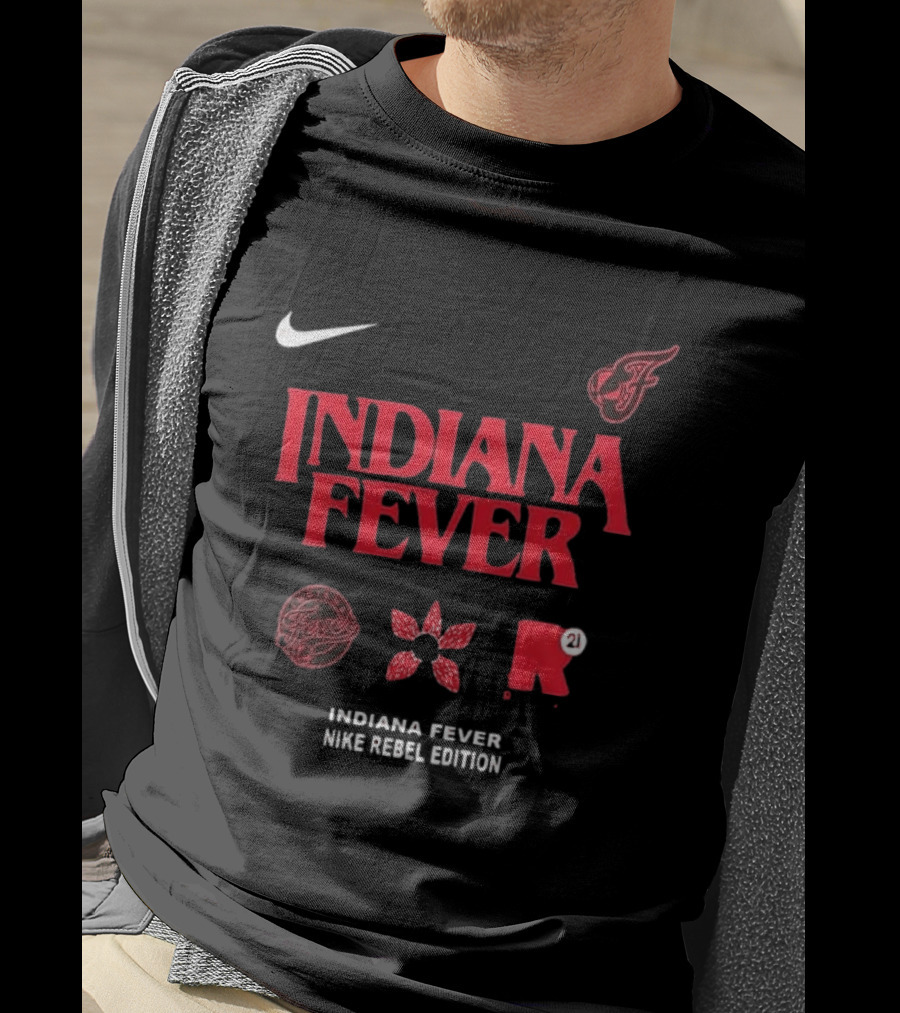 Nike Indiana Fever Rebel Edition Stranger Things Inspired 2 Sided T-Shirt