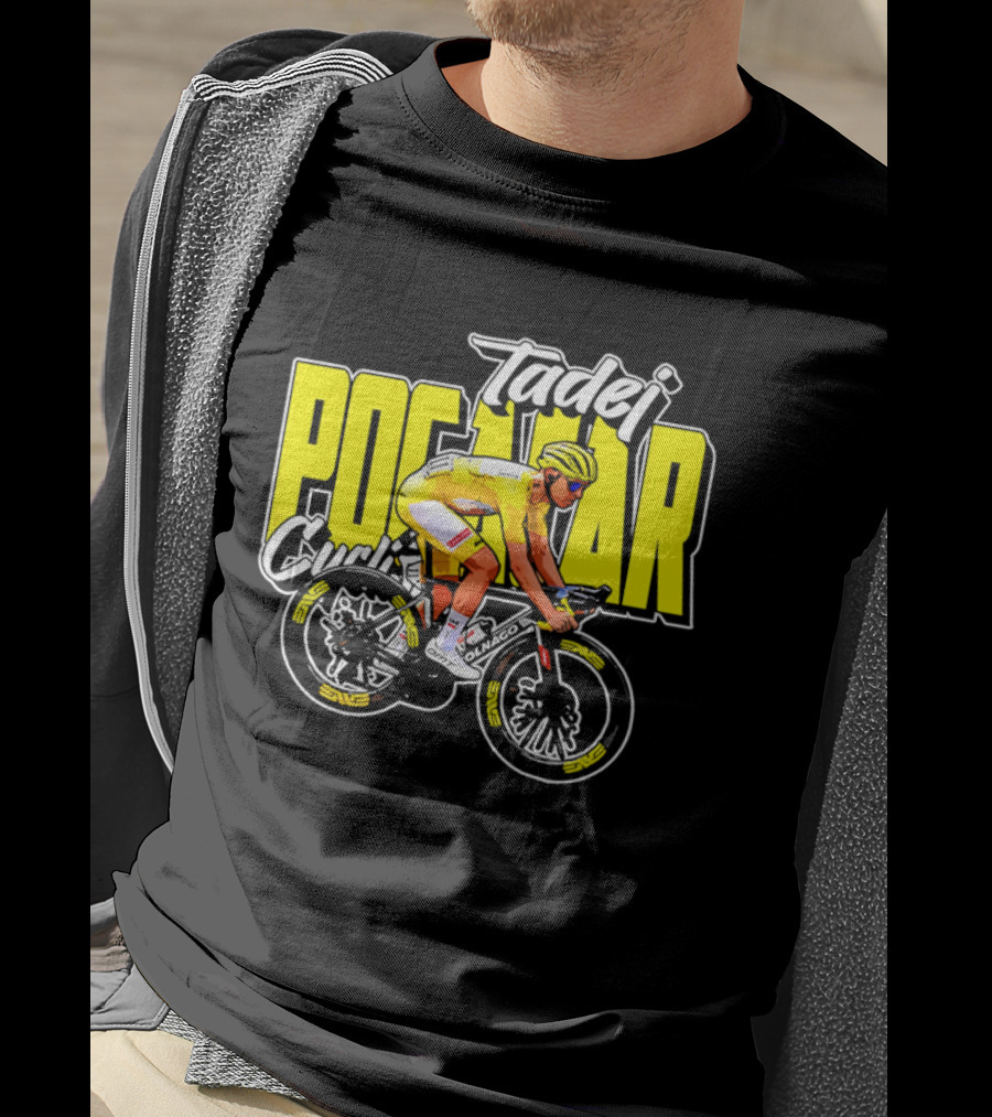 Tadej Pogacar Cycling Yellow Jersey Race Champion T-Shirt