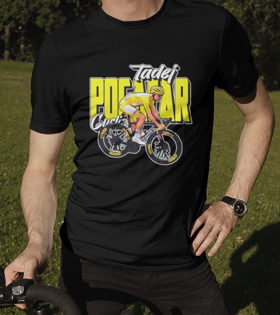 Tadej Pogačar Cyclist Colnago Yellow Jersey T-Shirt