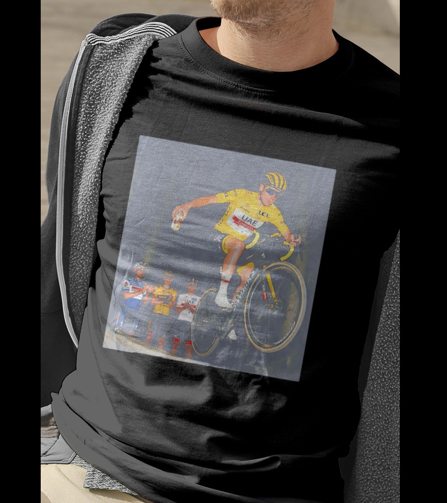 Tadej Pogačar UAE Emirates Cycling Team With Beer Can Stunt T-Shirt
