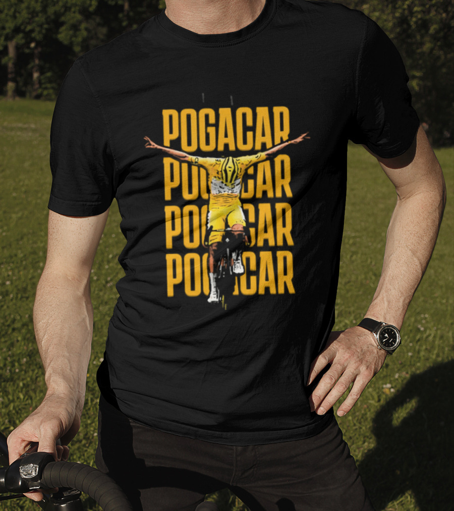 Pogacar Yellow Victory Celebration Moment T-Shirt
