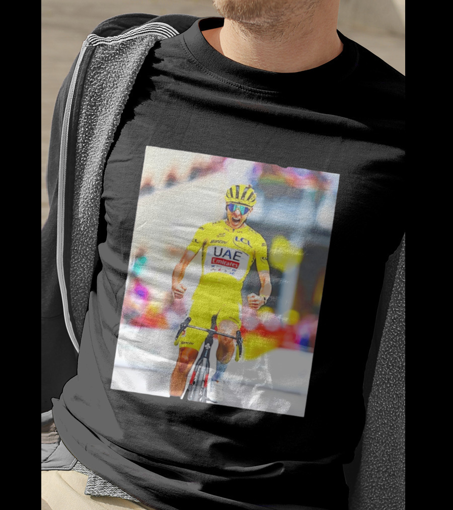 Tadej Pogačar UAE Team Emirates Tour De France Victory Moment T-Shirt