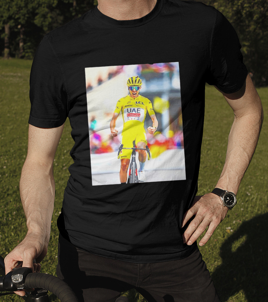 Tadej Pogačar UAE Team Emirates Tour De France Victory Moment T-Shirt