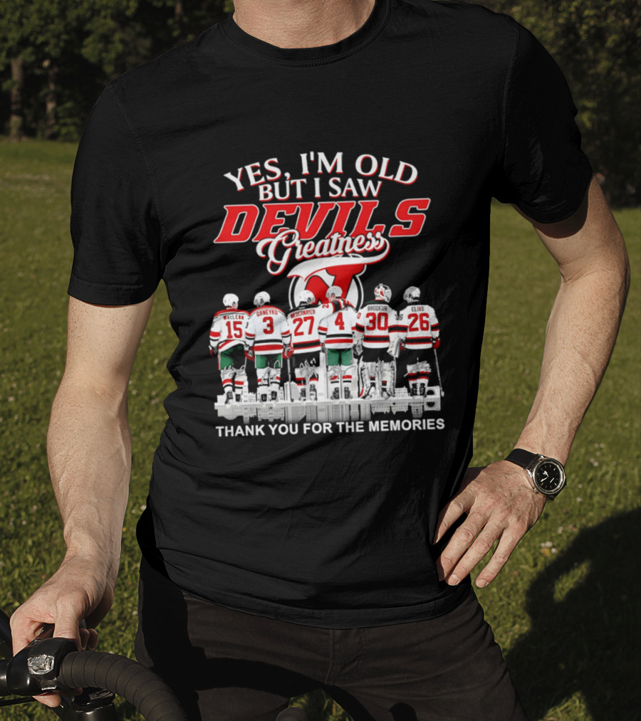 Yes I'm Old But I Saw Devils Greatness Thank You For The Memories Hockey Legends T-Shirt