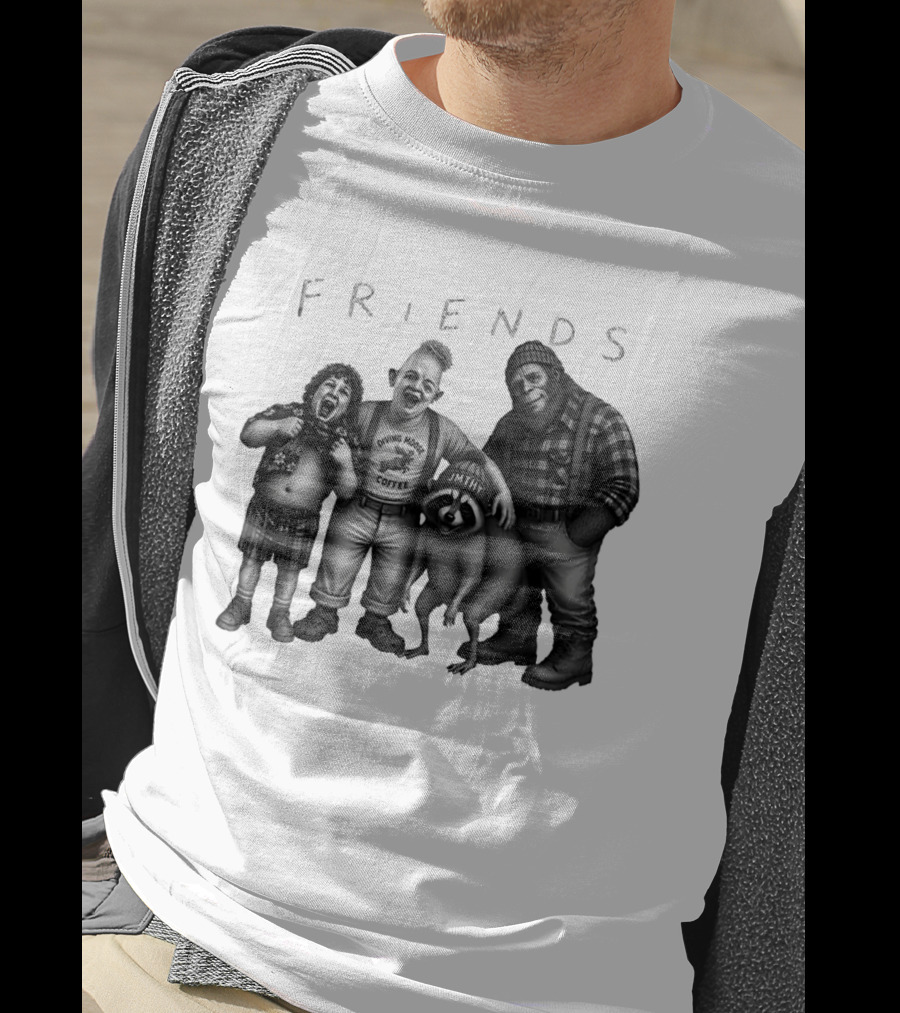 Friends Owning Moose Coffee Jmthy Big Foot Raccoon T-Shirt