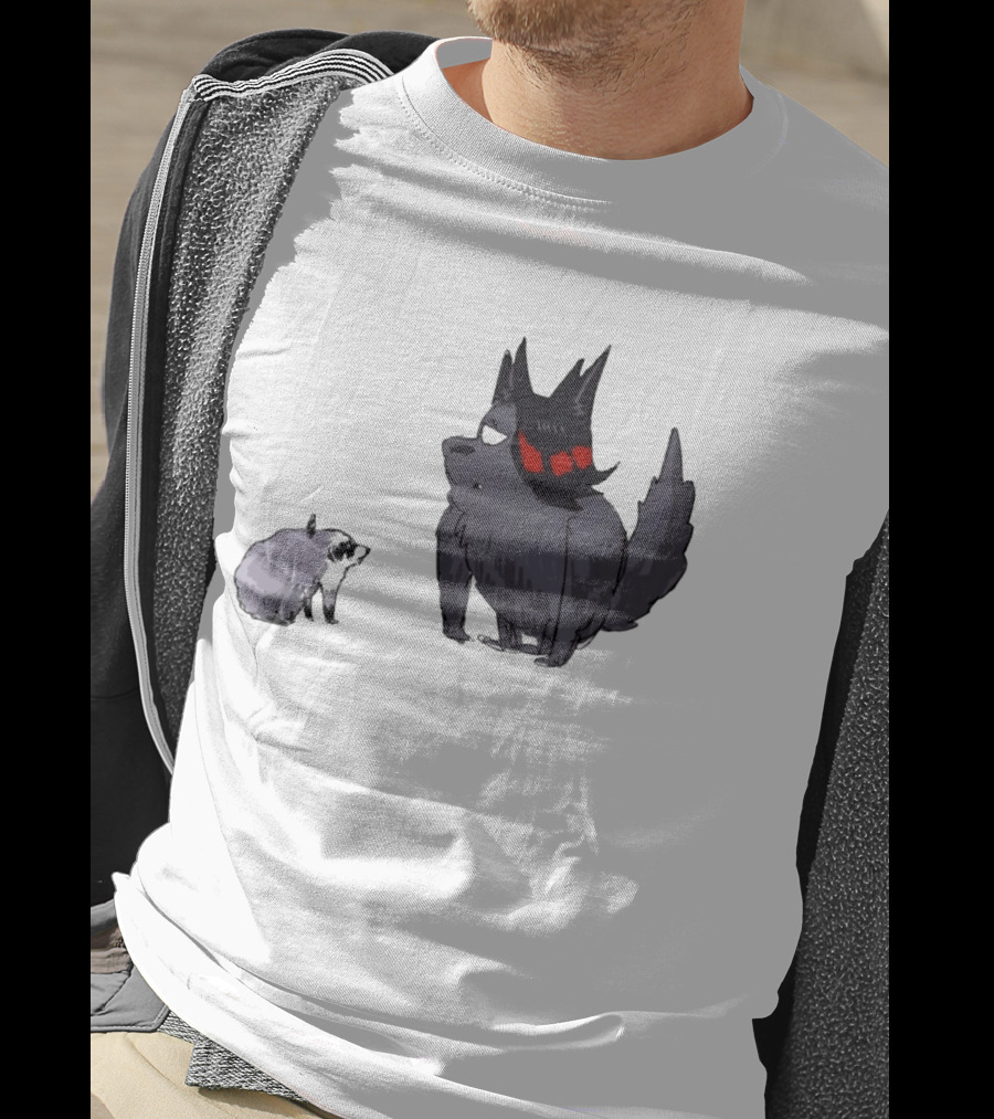 Mr Looper And Jimothy Raccoon Cartoon Funny Animal Characters T-Shirt