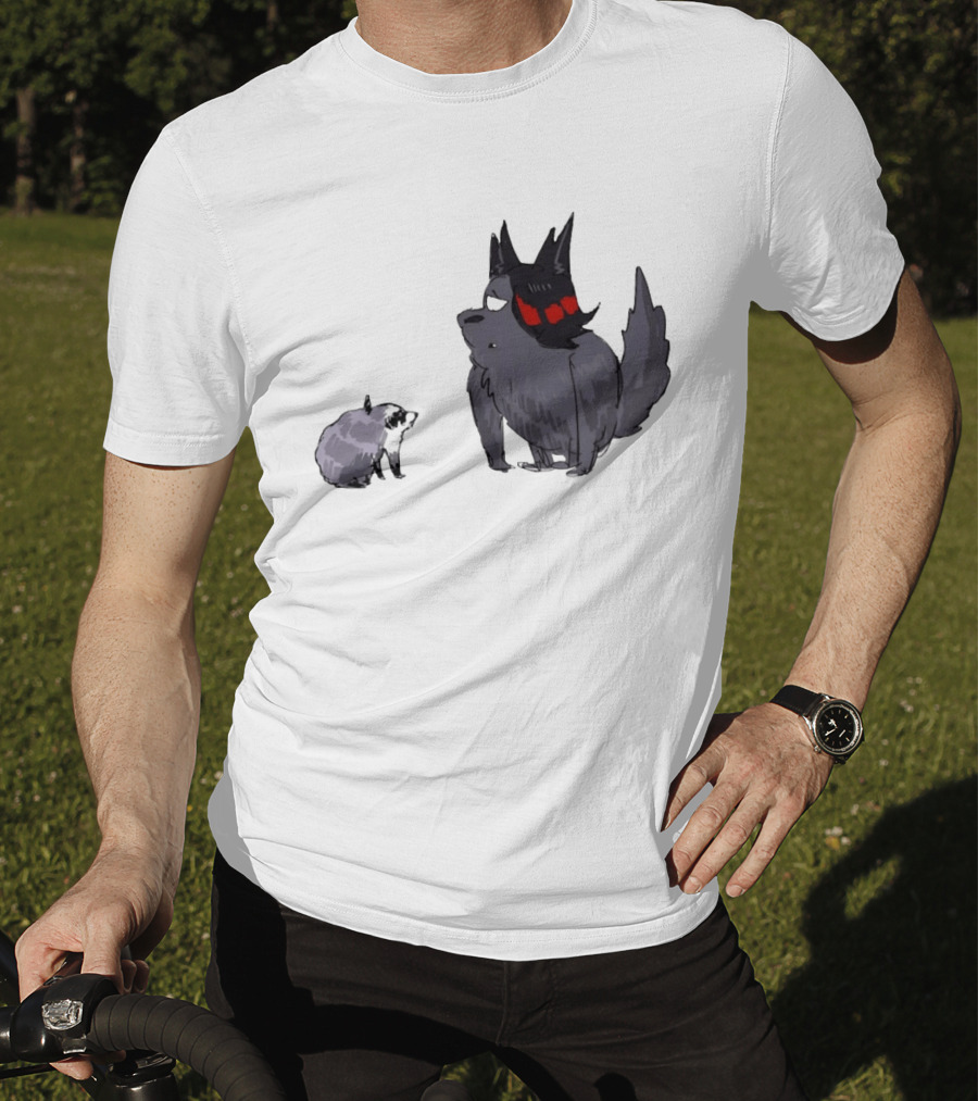 Mr Looper And Jimothy Raccoon Cartoon Funny Animal Characters T-Shirt