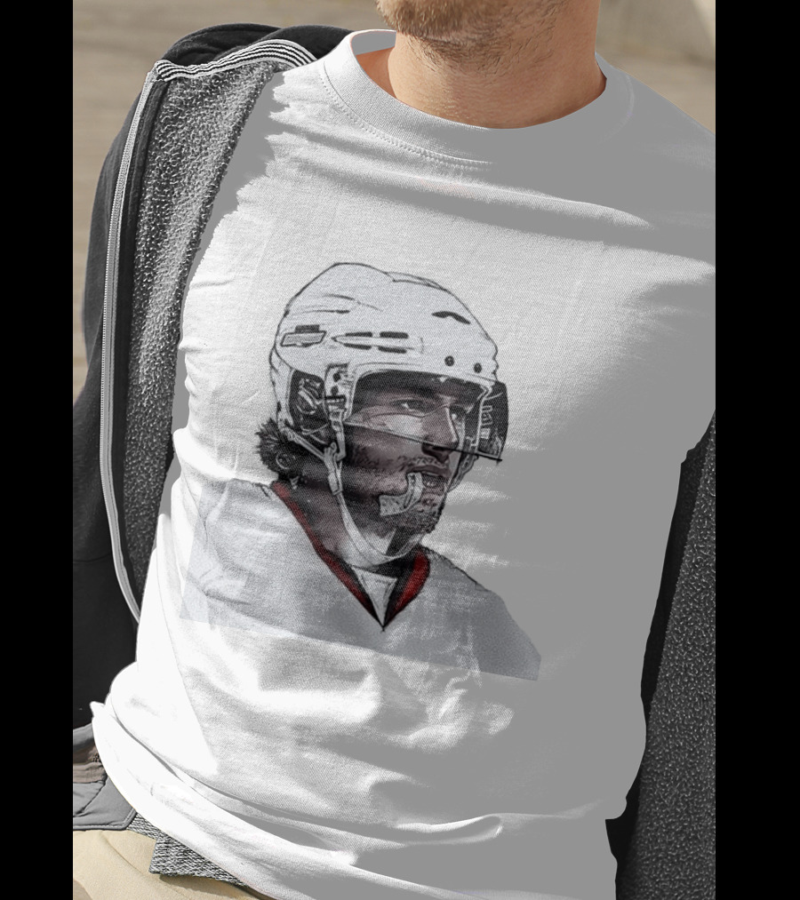 NHL Carolina Hurricanes Mouthguard Action Hockey Player T-Shirt