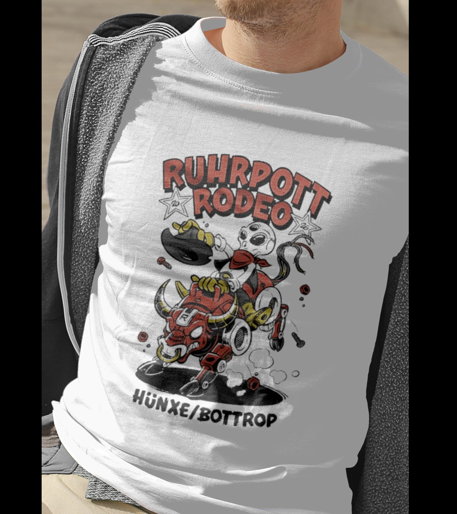 Ruhrpott Rodeo Hünxe Bottrop Alien Riding Mechanical Bull Festival T-Shirt