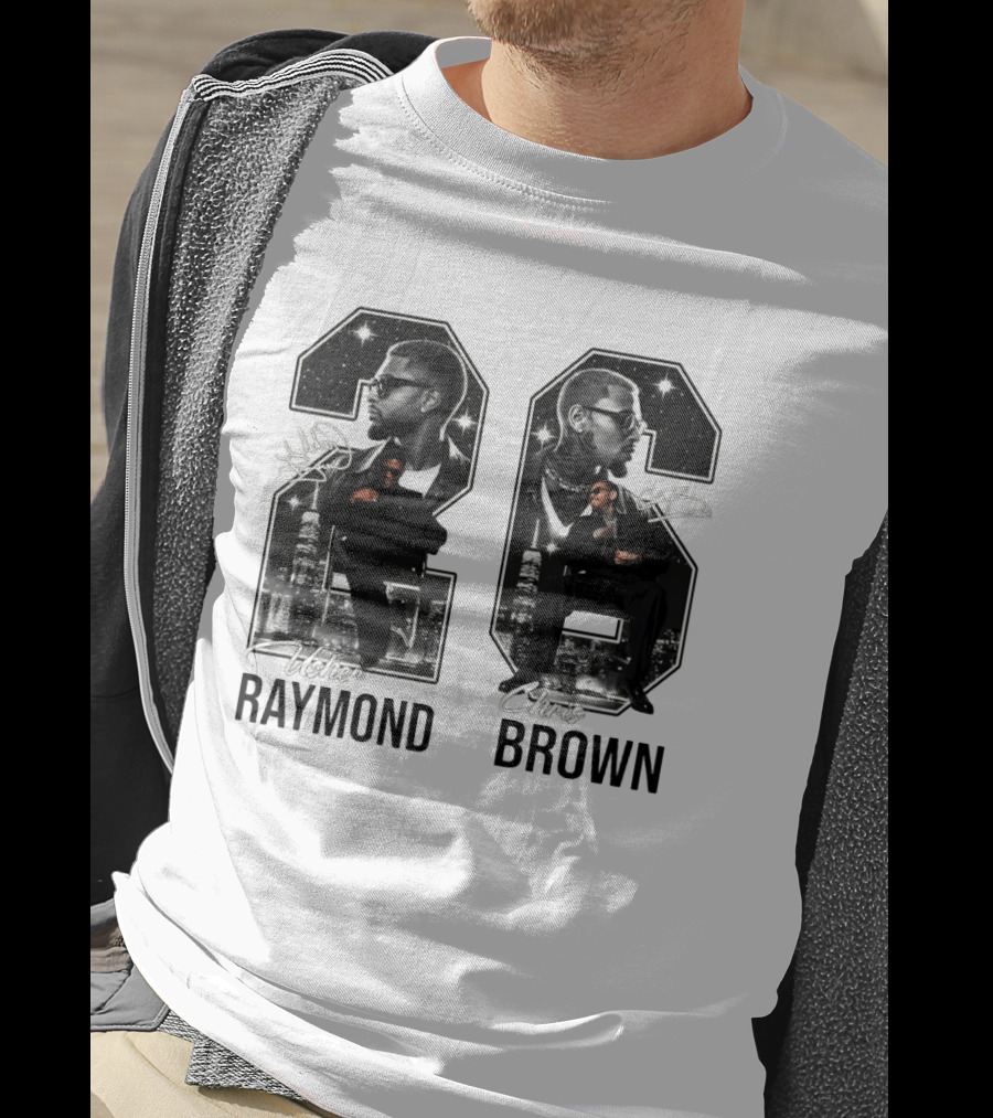Usher Raymond Chris Brown 26 R And B Tour Usher Chris Brown Signatures T-Shirt